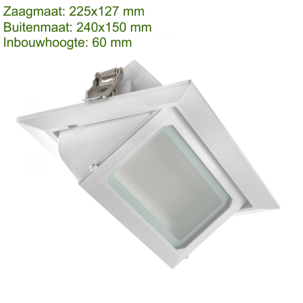 DOWNLIGHT KANTELBAAR 240x150 30W -0