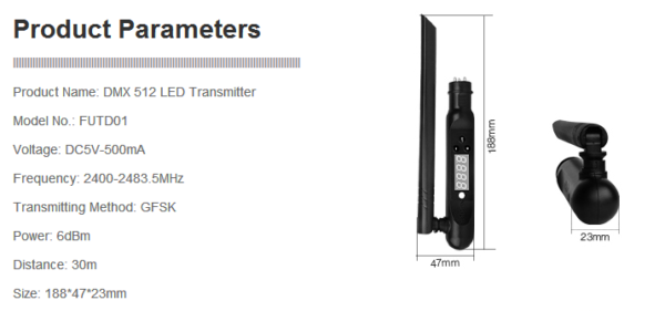 MI-LIGHT DMX512 LED TRANSMITTER-2279