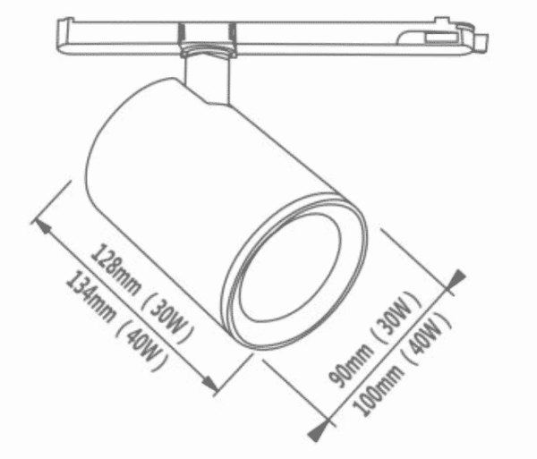 RAILSPOT ZWART 40W 38° 3 FASE DIMBAAR CRI>97-6062