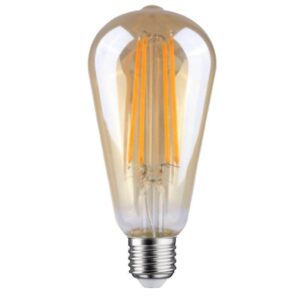 LED FILAMENT E27 EDISON DIMBAAR AMBER GLAS 6.5W-0