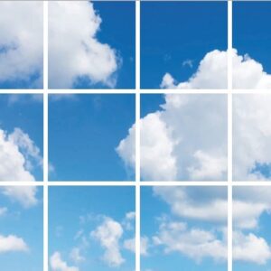 FOTOPRINT afbeelding wolk verdeeld over 12 panelen 595 x 595 mm-0