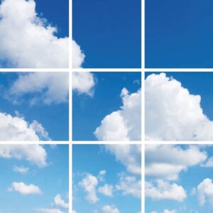 FOTOPRINT afbeelding wolk verdeeld over 9 panelen 595 x 595 mm-0